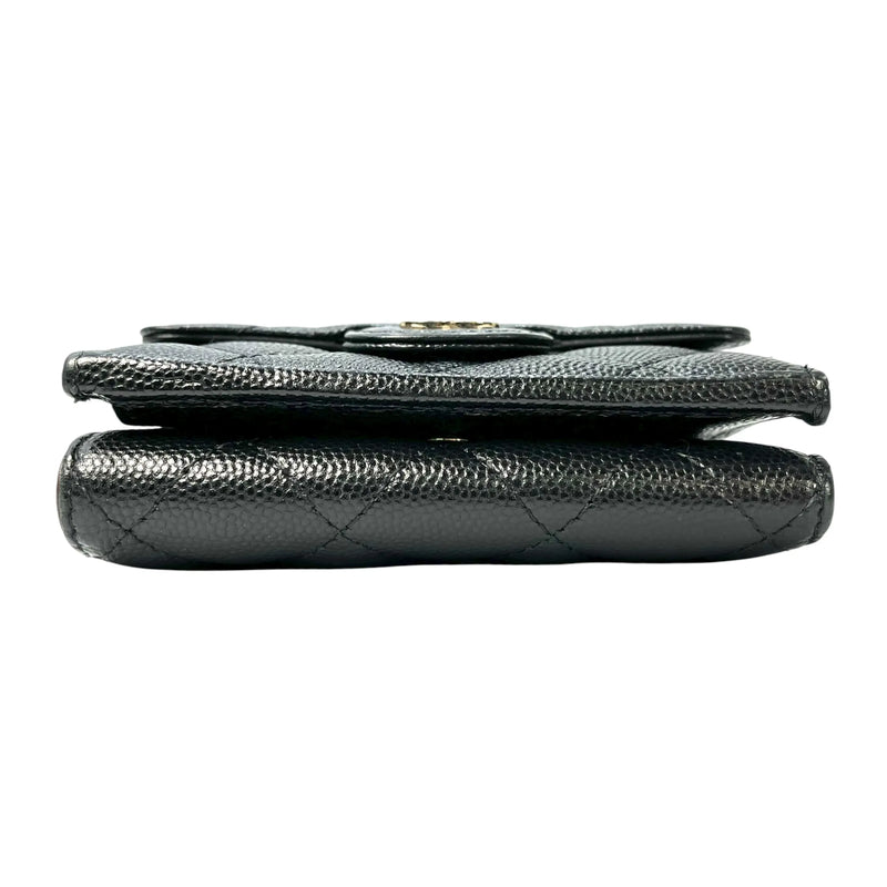 CHANEL Classic Small Flap Compact Wallet Caviar Skin - Black