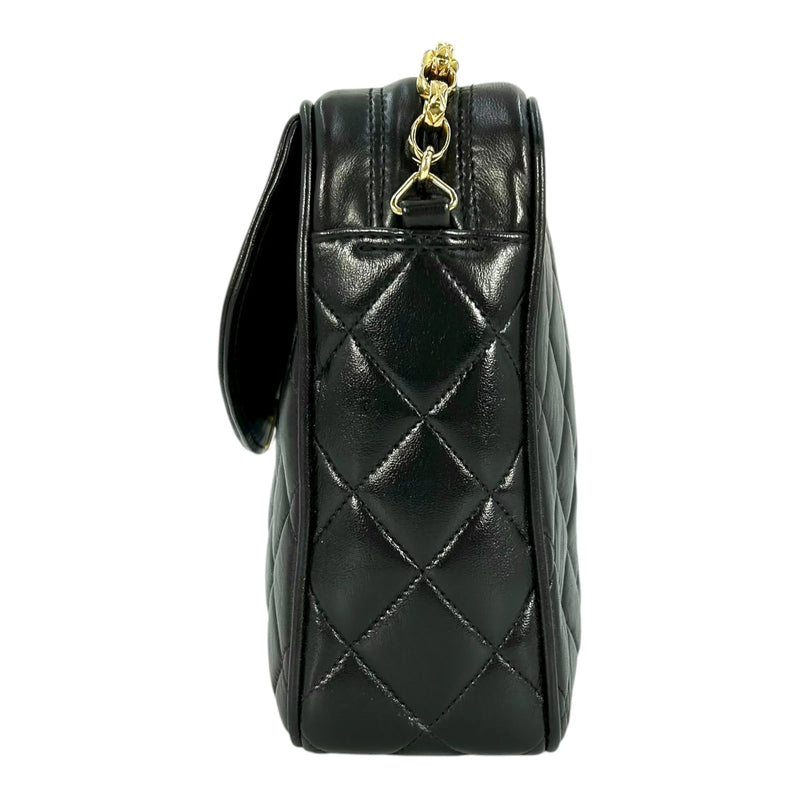 CHANEL Matelasse Tassel Chain Shoulder Bag - Black