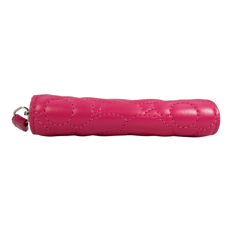 CHANEL Camellia Embossed Coin Case - Pink