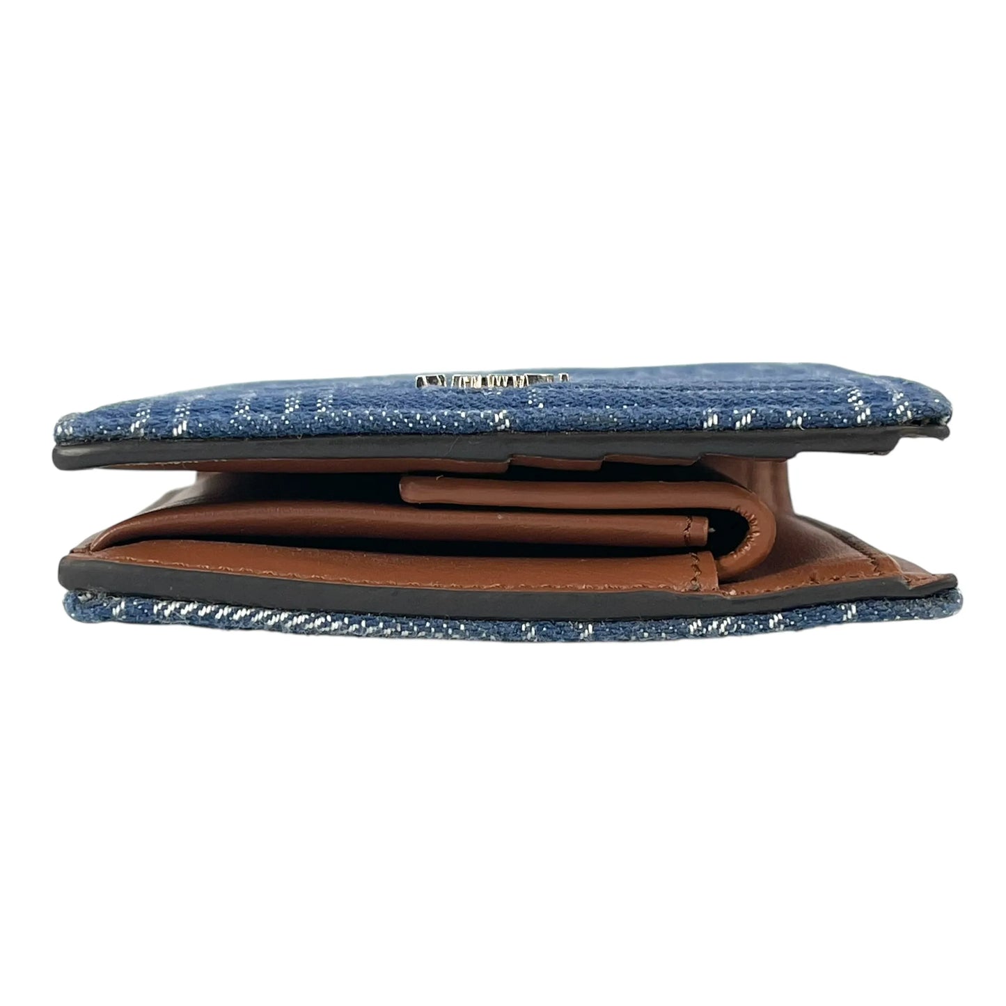 FENDI FF Denim Compact Wallet - Blue