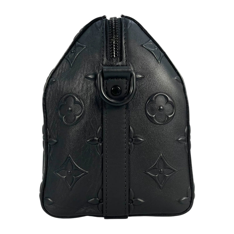 LOUIS VUITTON City Keepall Monogram Seal Shoulder Bag - Black