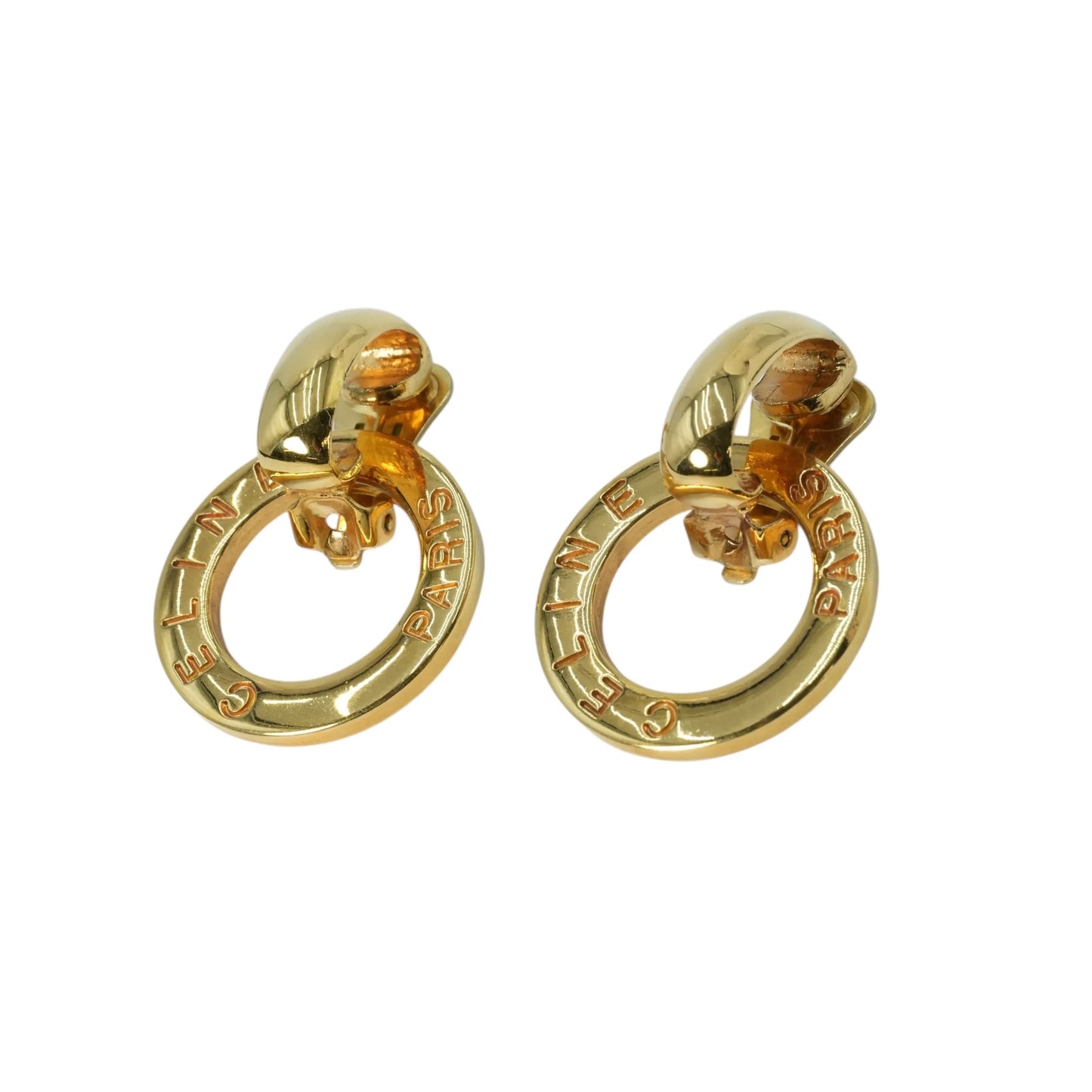 CELINE サークル ロゴ ピアス - GP