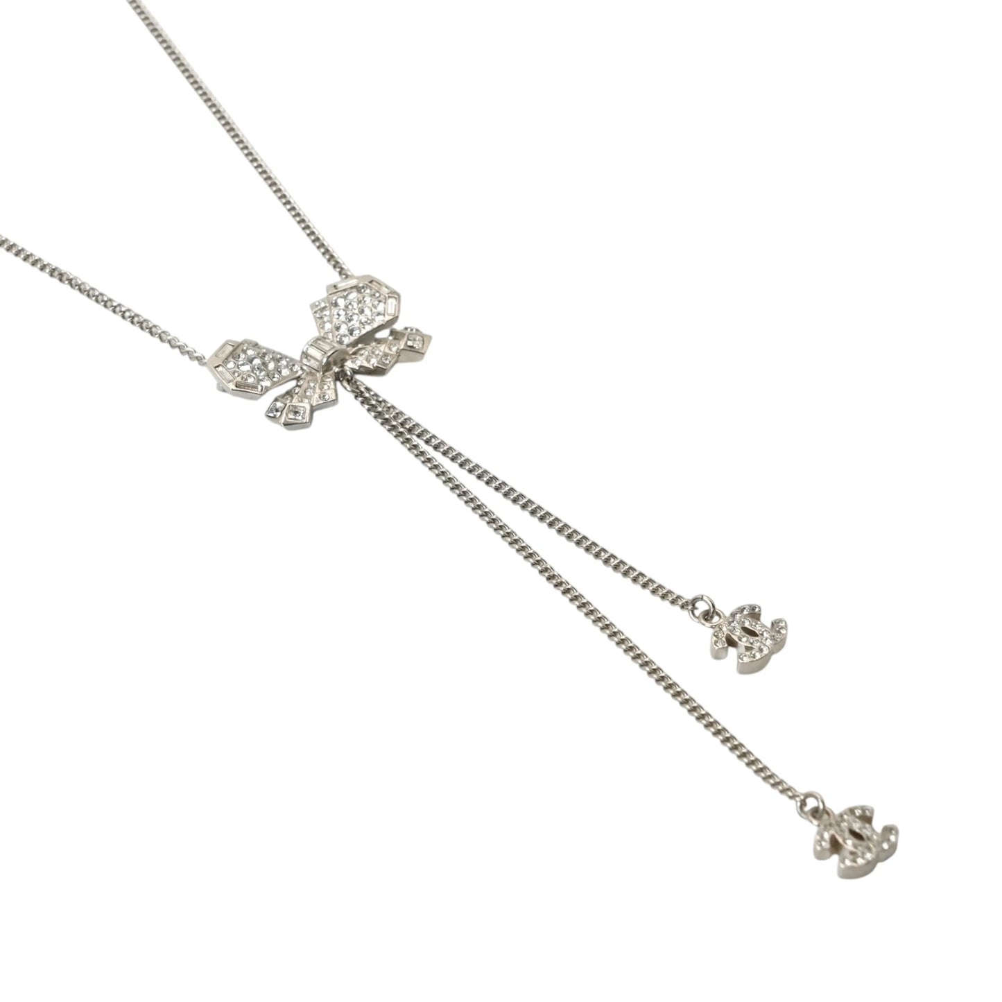 CHANEL ココマーク リボンモチーフ ネックレス - メタル