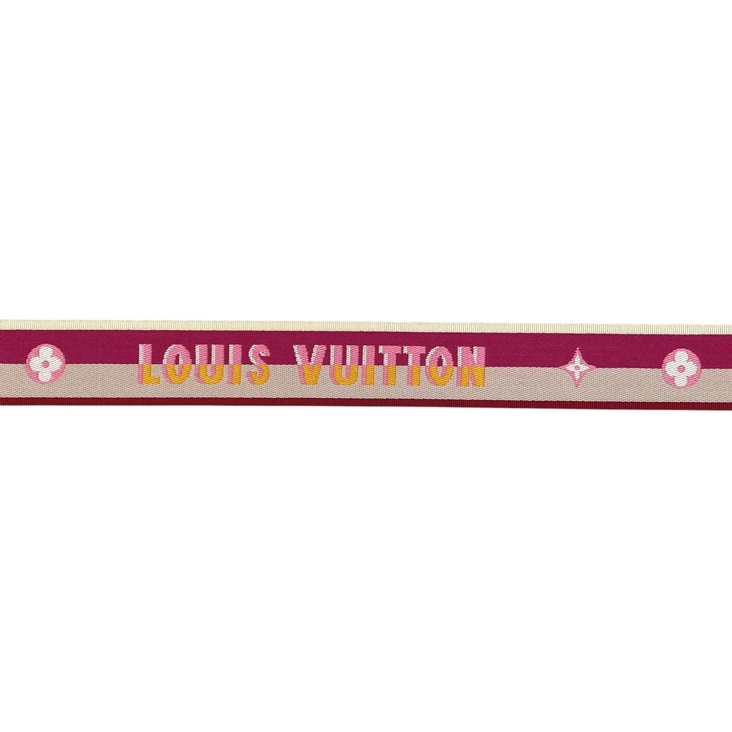 LOUIS VUITTON Bandouliere Jacquard Shoulder Strap - Pink and Beige - 35893