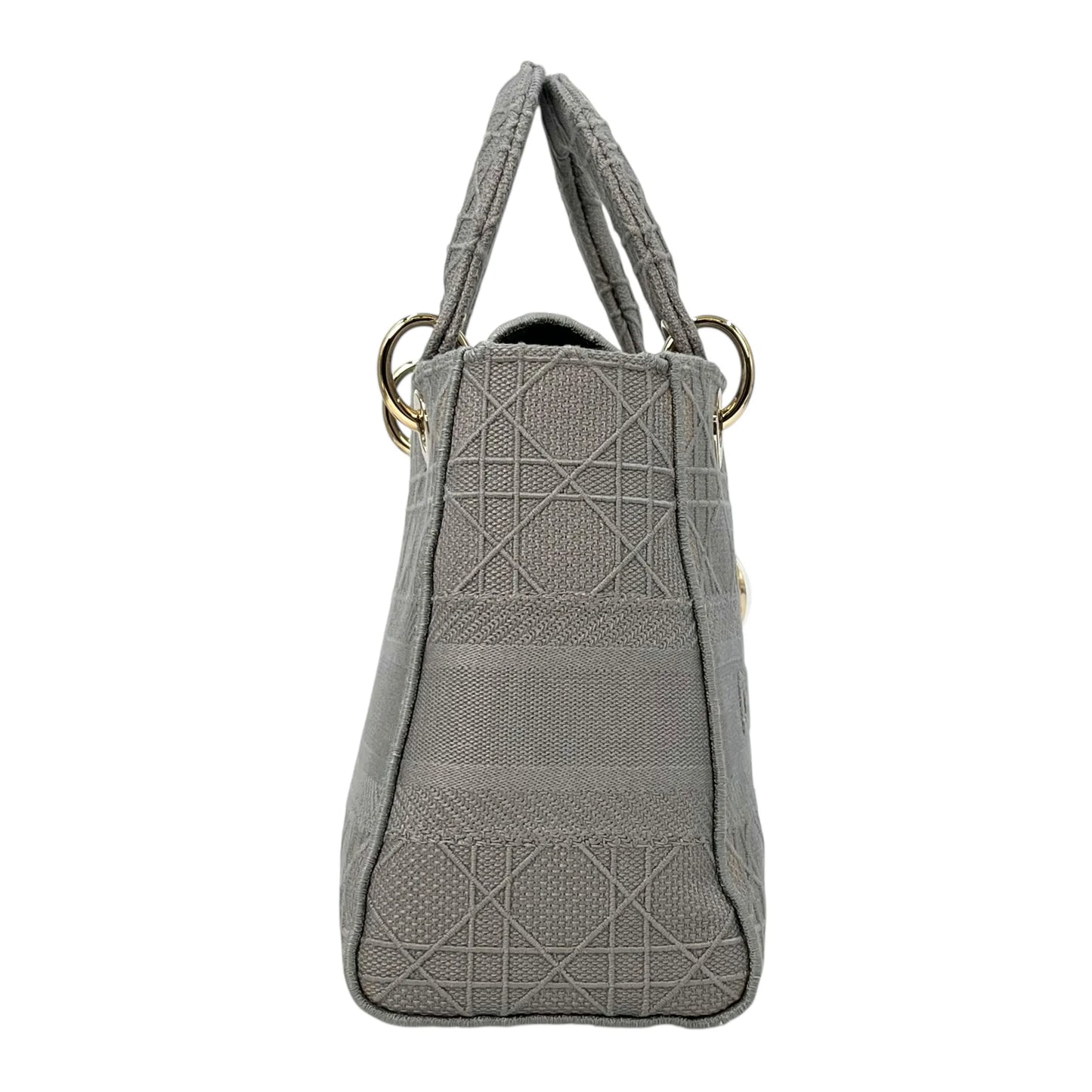 Christian Dior Lady Dior Handbag Shoulder Bag - Gray 