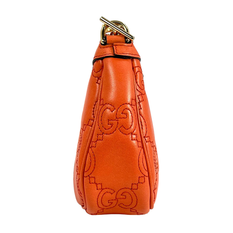 GUCCI GG Matelasse Small Shoulder Bag/Handbag - Orange 