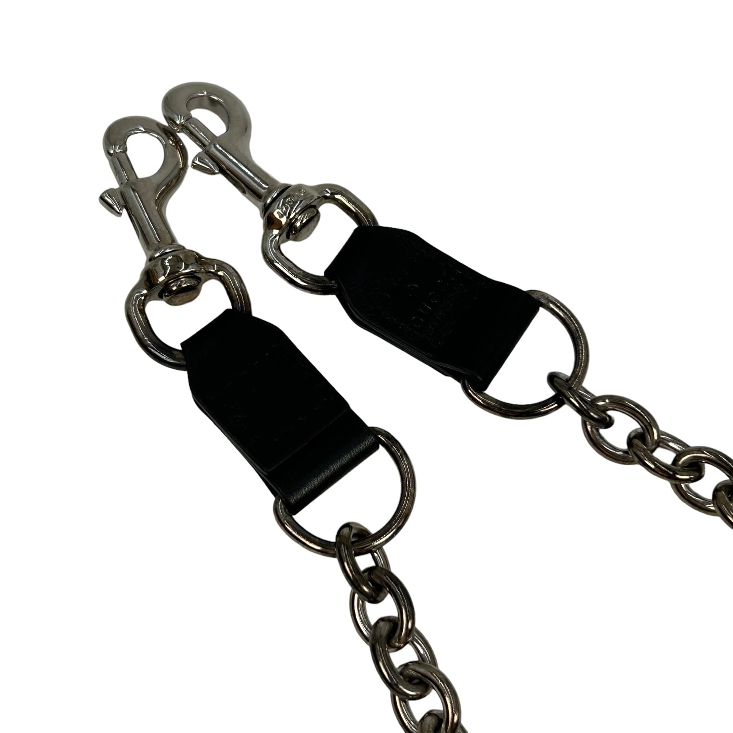 GUCCI Wallet Chain Leather Black