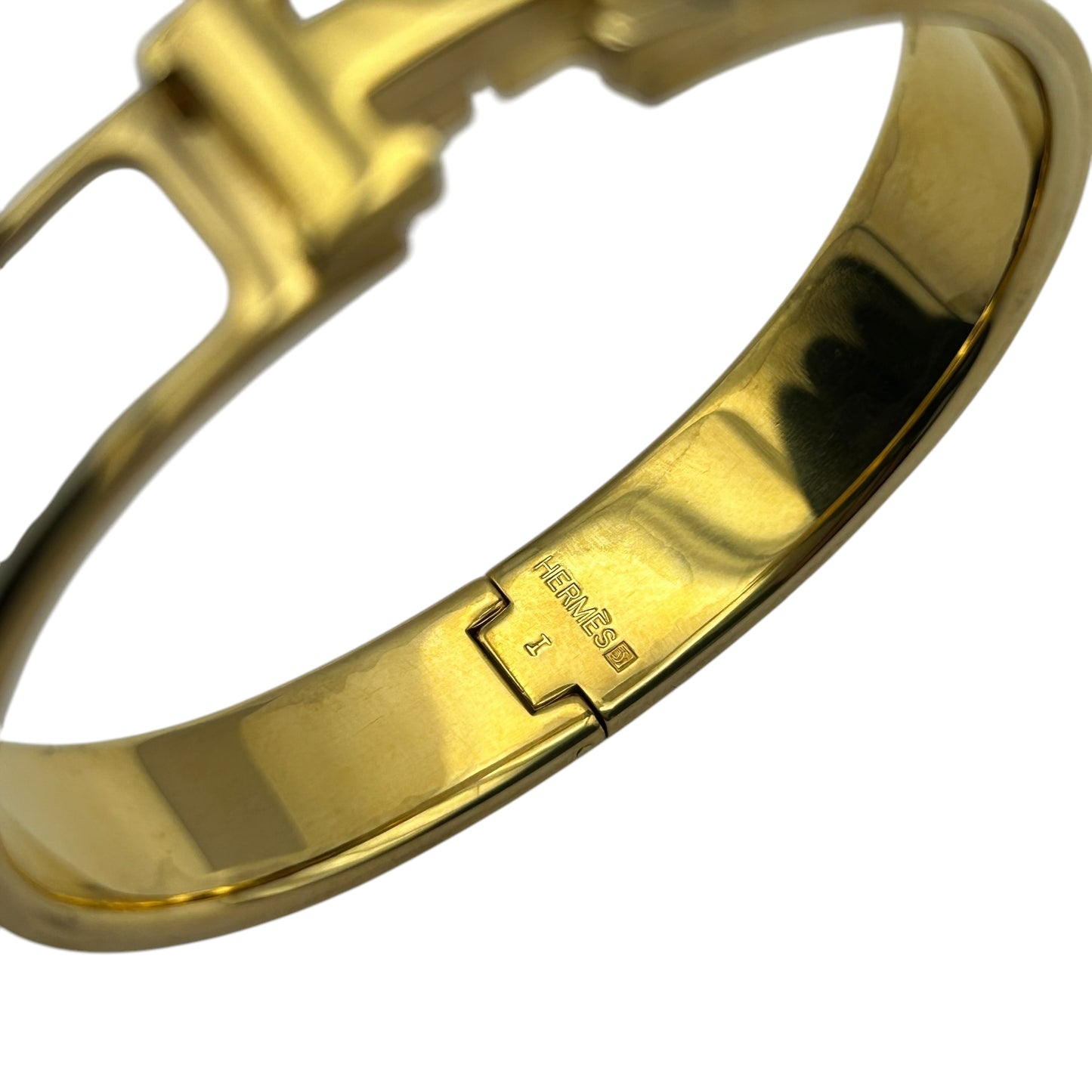 HERMES Clic H Cream Gold