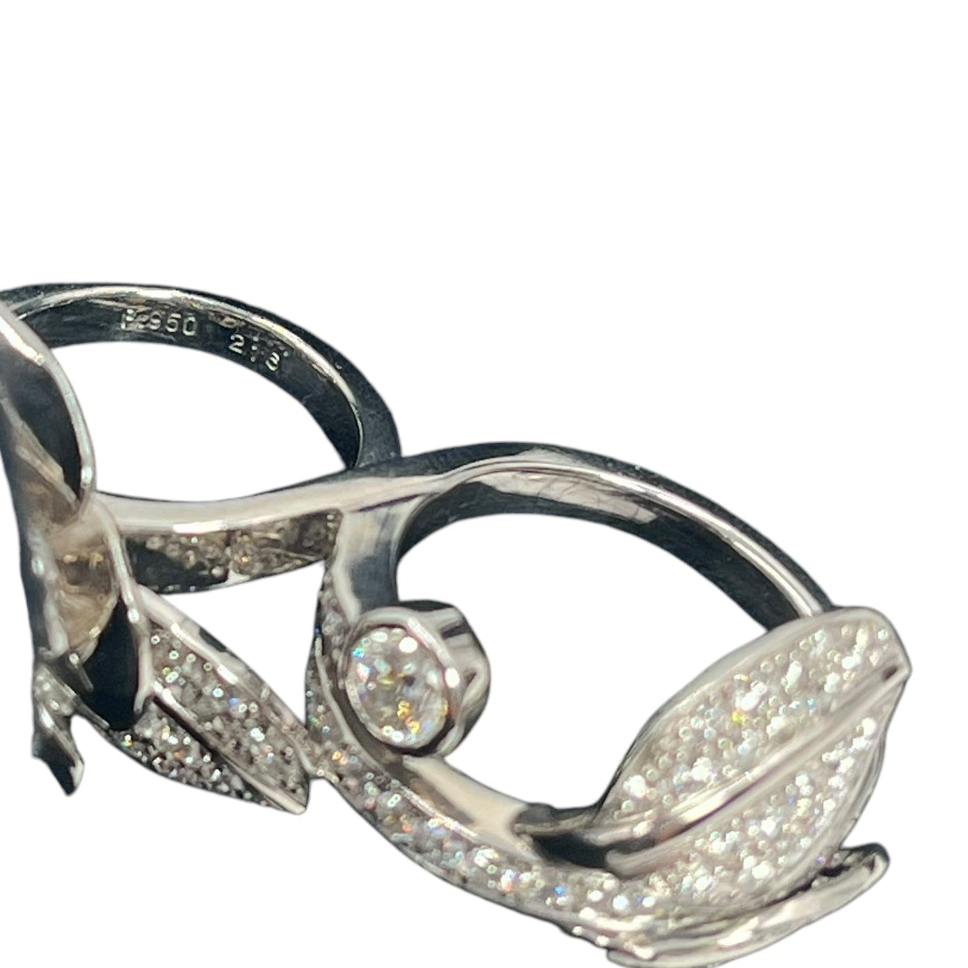Platinum 950 Diamond Double Ring