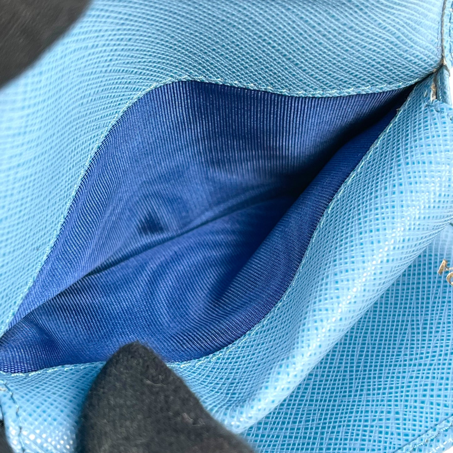 PRADA Saffiano  ribbon Tri-fold wallet