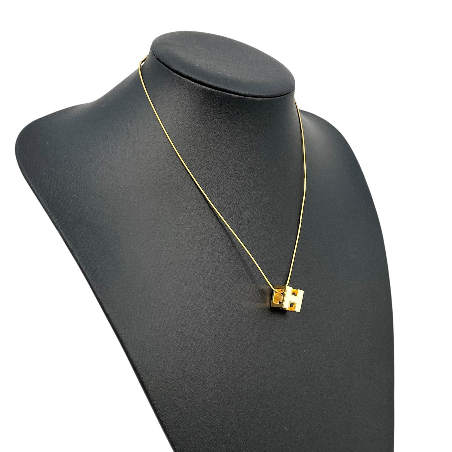 Hermès H Cube Necklace White