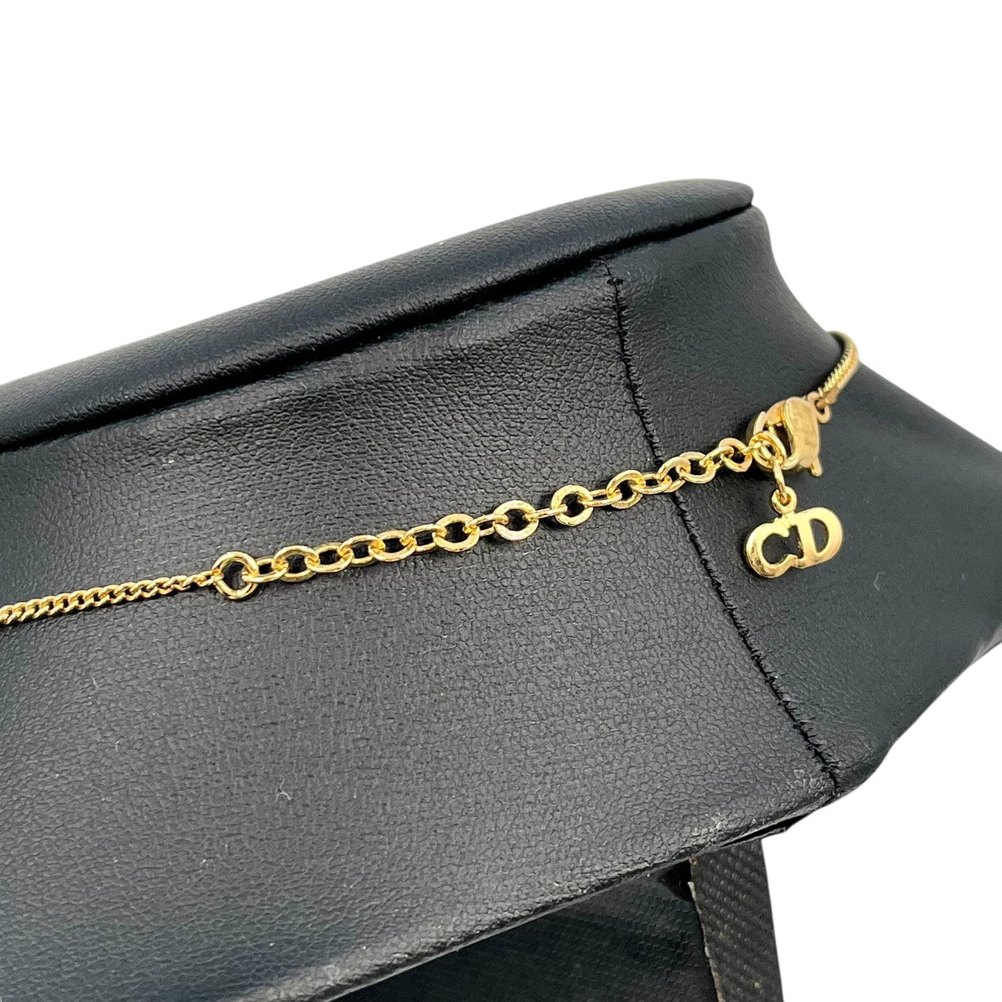 Dior Rhinestone Pendant Necklace