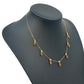 Diamond and Peridot Stones Necklace Yellow Gold