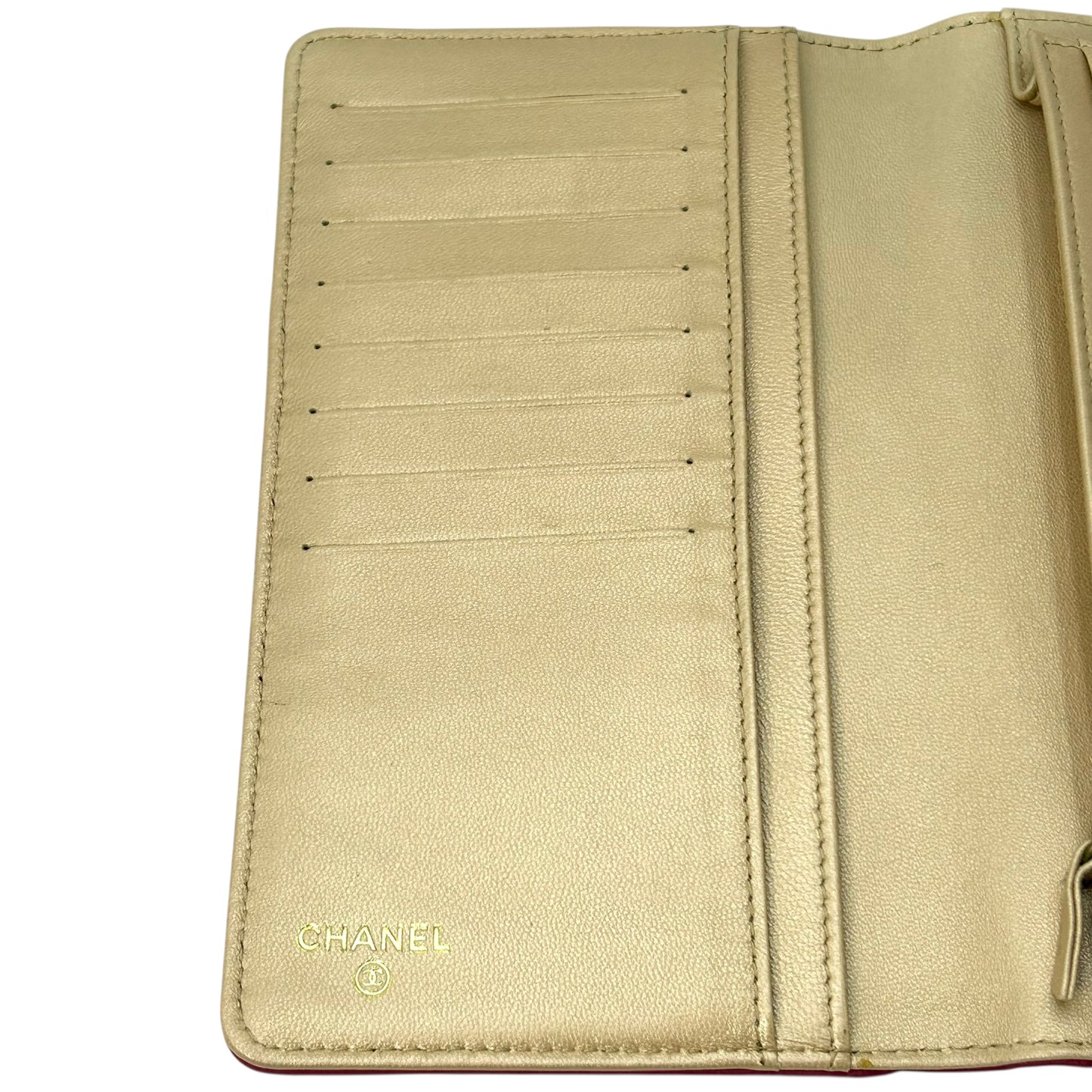 CHANEL Camellia Bi-fold long wallet