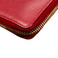 Saint Laurent YSL Logo Leather Round Zip Long Wallet - Red
