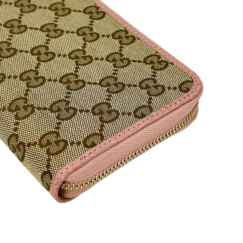 GUCCI GG Canvas Zip Around Long Wallet
