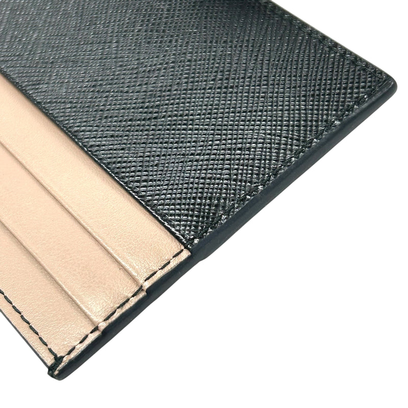 PRADA Saffiano Card Case - Pink × Black