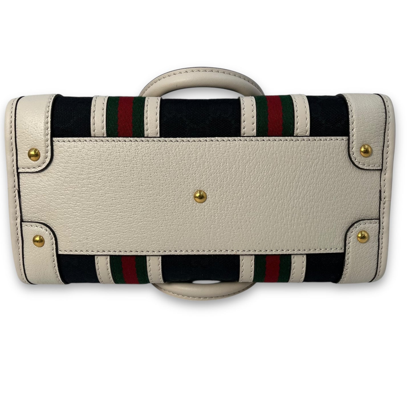 GUCCI GG Canvas Leather Hand Bag Shoulder Bag