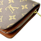 Louis Vuitton Monogram Portefeuille Porte-Papier Zip Compact Wallet - Brown - 32441