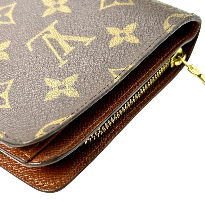 Louis Vuitton Monogram Portefeuille Porte-Papier Zip Compact Wallet - Brown - 32441