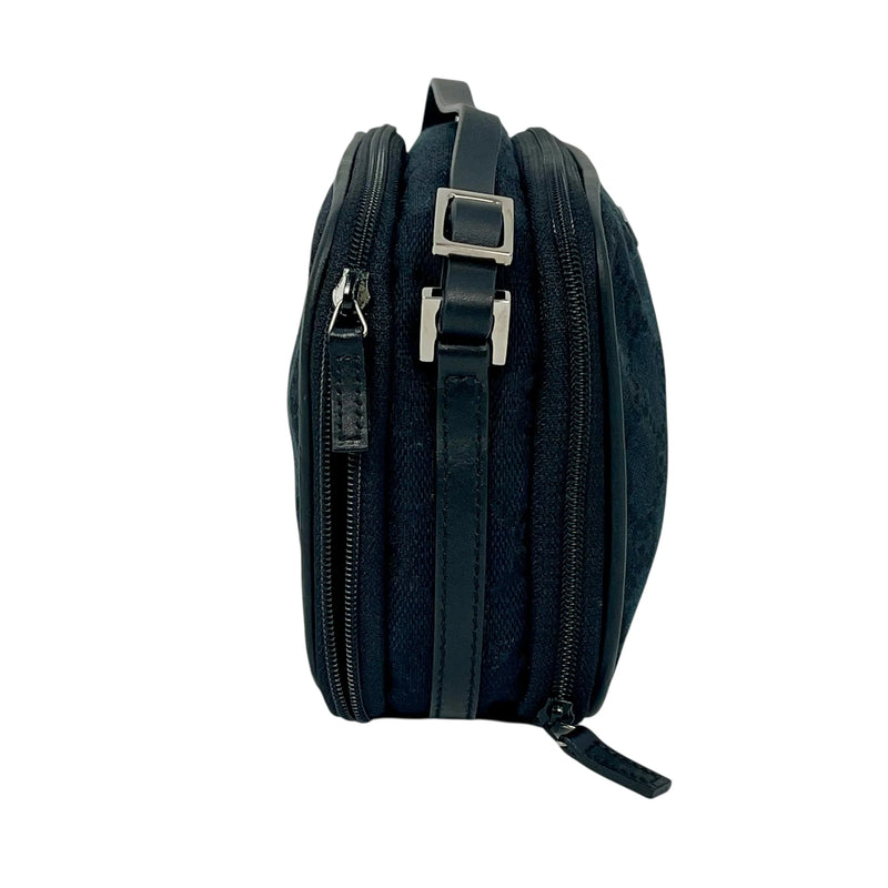 GUCCI GG Canvas Shoulder Pouch Mini Bag - Black