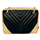 CHANEL Chevron V-Stitch Coco Mark Hand Bag