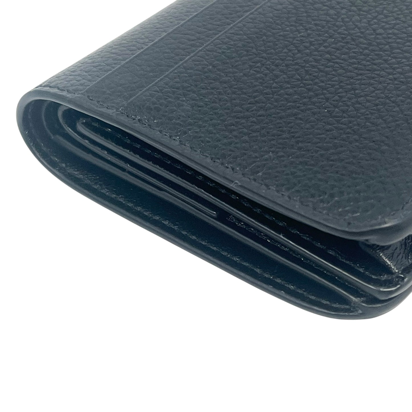 BALENCIAGA Classic Cash Leather Coin Purse Card Case Wallet - Black