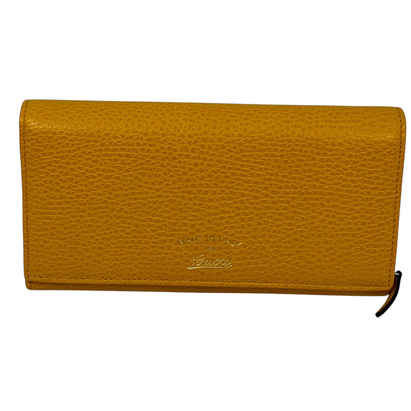GUCCI Swing Continental Long Wallet - Yellow