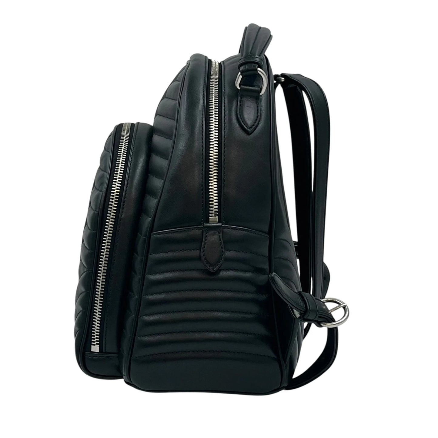PRADA Diagramme Leather Backpack - Black