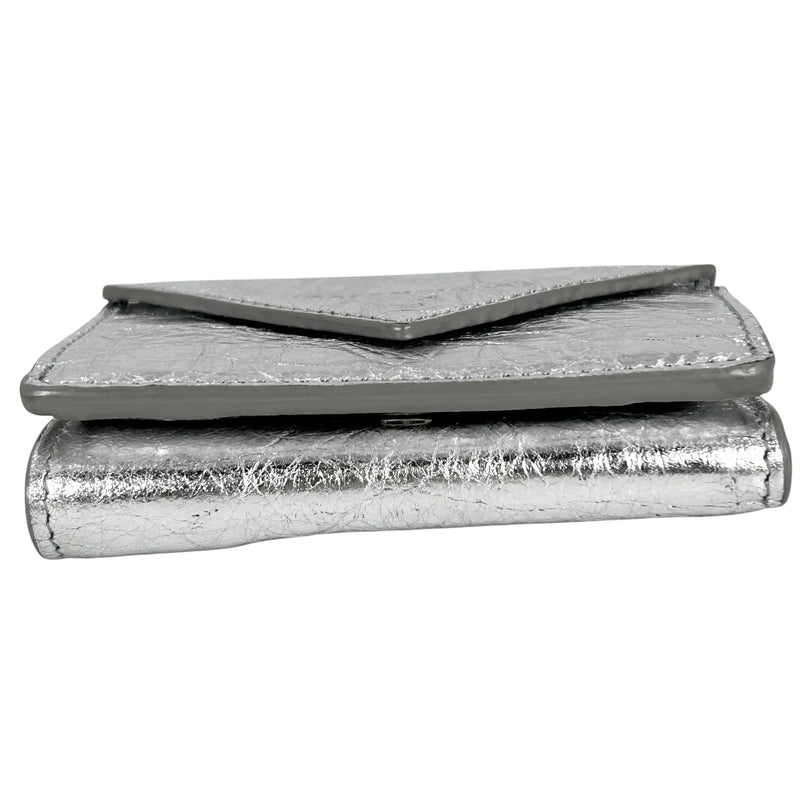 BALENCIAGA Papier Miini Compact Wallet - Silver