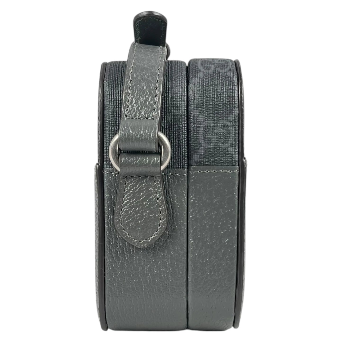 GUCCI GG Supreme Small Faux Leather Cross Body Bag - Gray