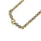 Dior CD Logo Rhinestone Necklace - Gold Plated - 31809