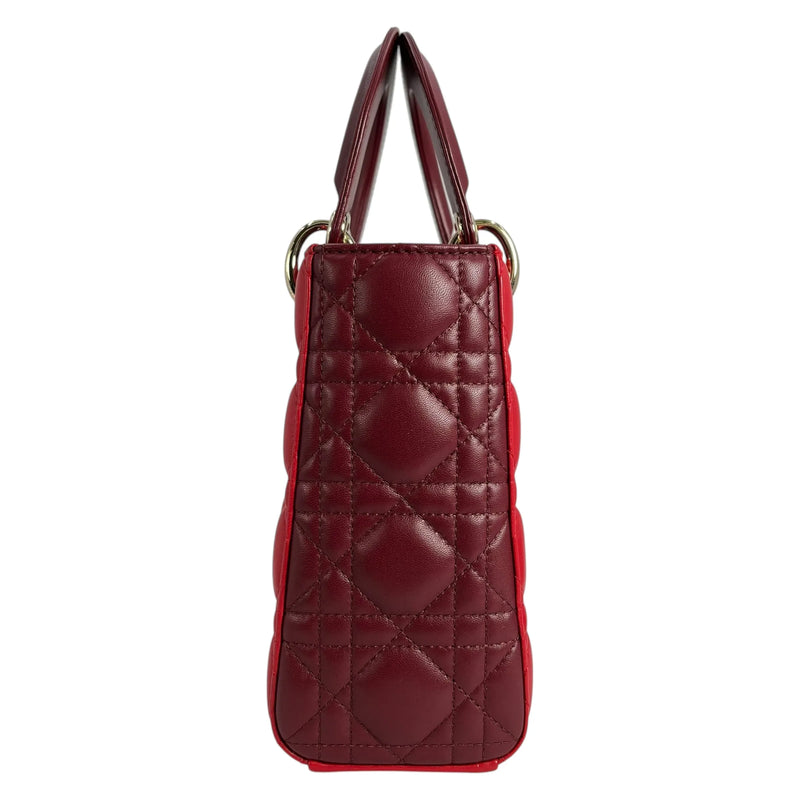 Dior Lady Dior Small Hand Bag - Red