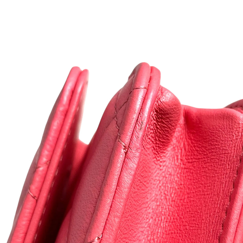CHANEL Materasse Lamb Skin Chain Wallet - Pink