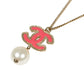 CHANEL CC Logo Fake Pearl - Pink