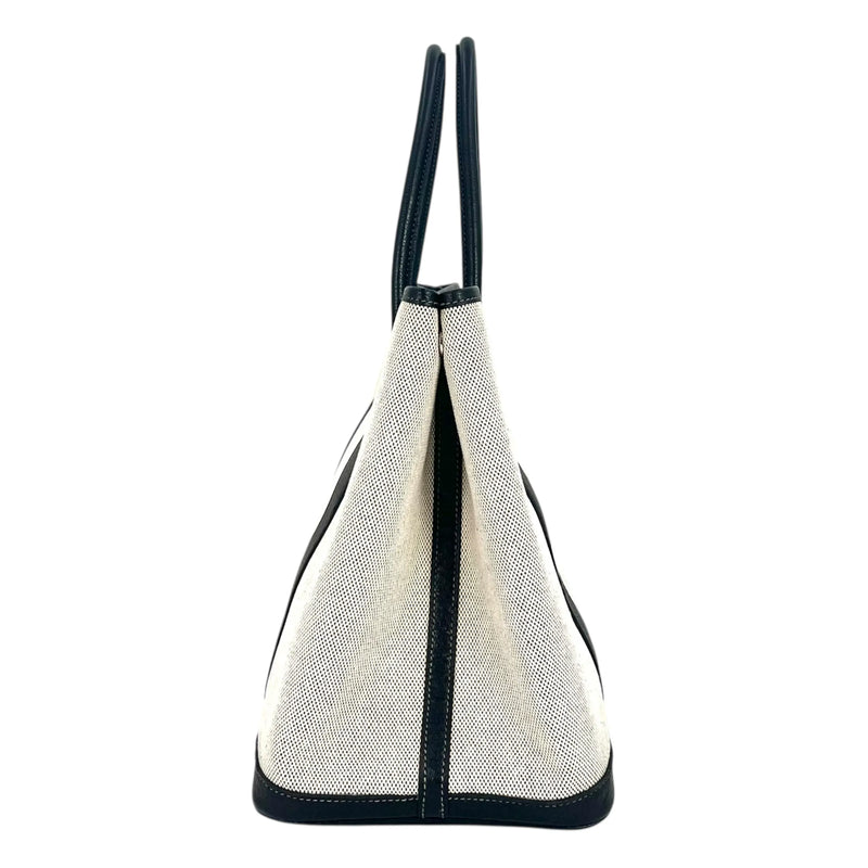 Hermès Garden Party PM ▢J Stamp (2006) Handbag/Tote Bag - Black/Noir 