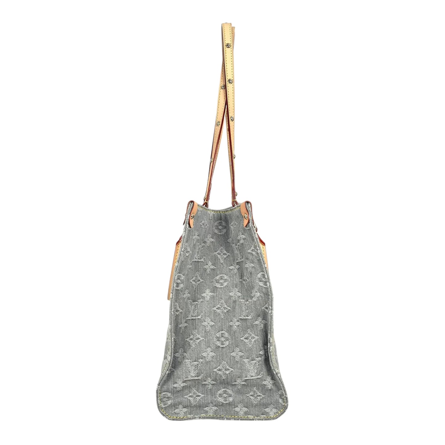 Louis Vuitton Monogram Denim MM Tote Bag - Blue Gray - 33685