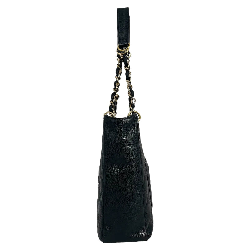 CHANEL Materasse PST Caviarskin Chain Tote Bag - Black