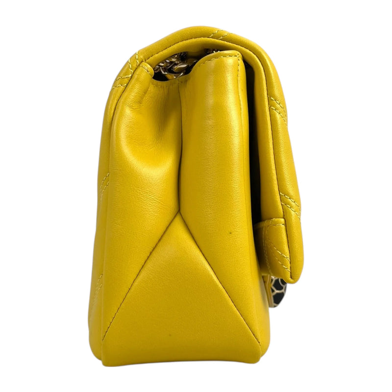 BVLGARI Serpenti Cabochon Chain Shoulder Bag - Yellow