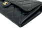 CHANEL CC Logo Lambskin Long Wallet - Black