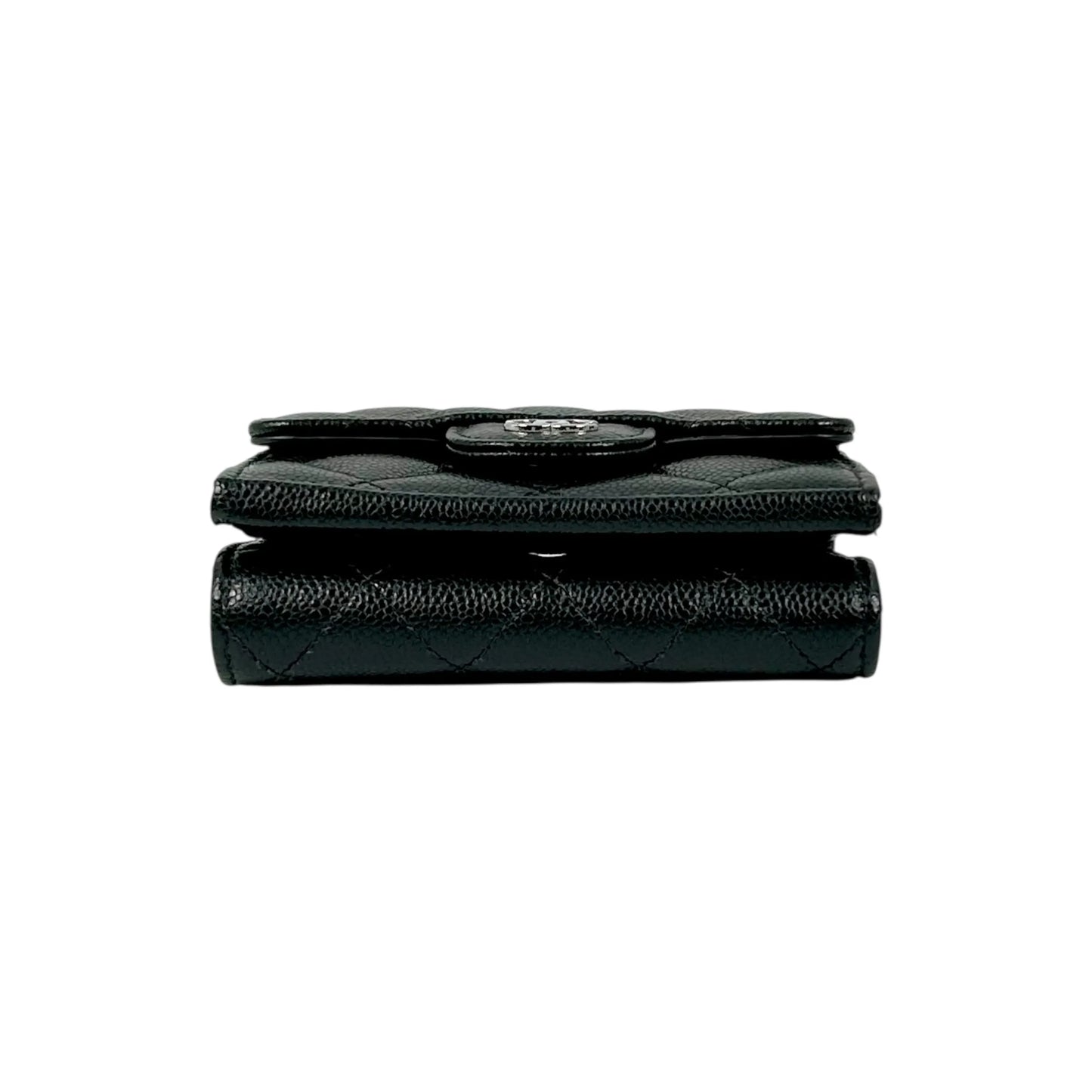 CHANEL Materasse Caviarskin Compact Wallet - Black - 35107
