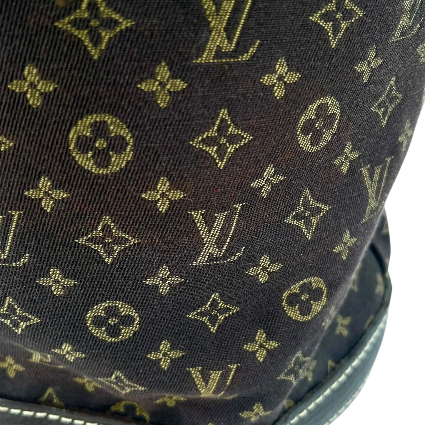 Louis Vuitton Monogram Mini Lin Bucket Bag Hand Bag - Darkbrown