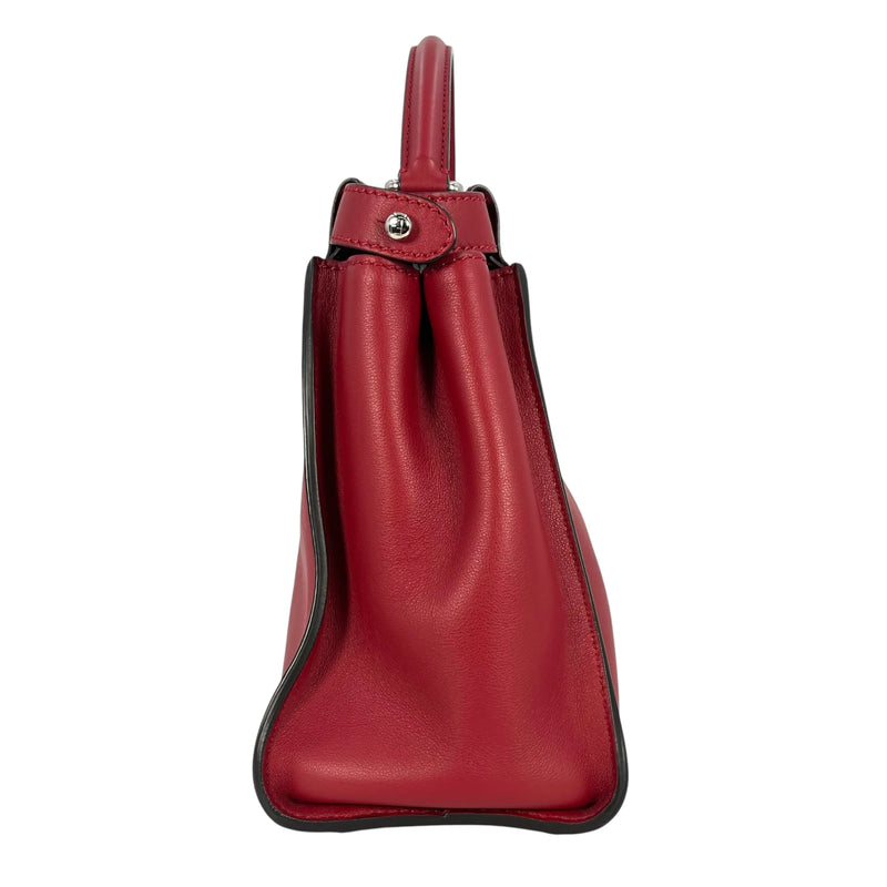 Fendi Peekaboo Iconic Medium Hand Bag Shoulder Bag - Red