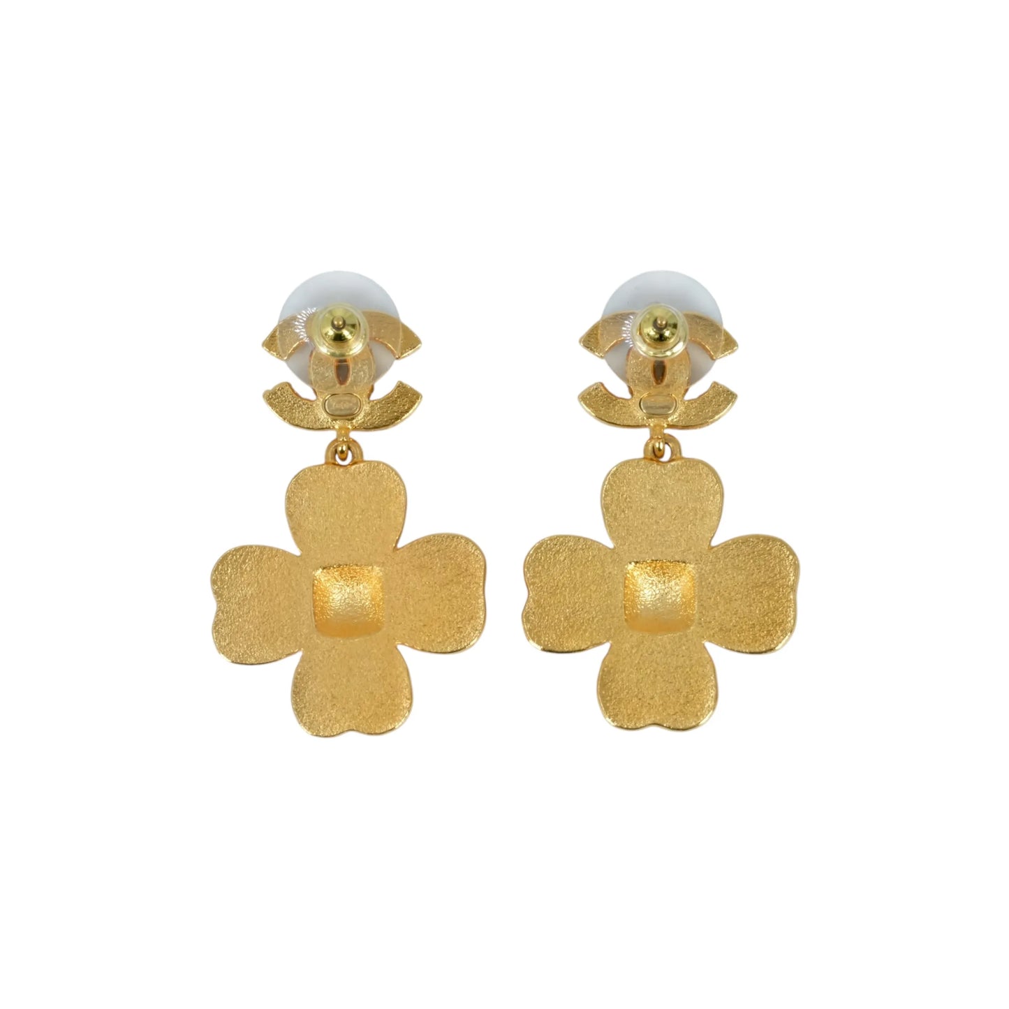 CHANEL Flower Motif Earring L23K - Black × Pink