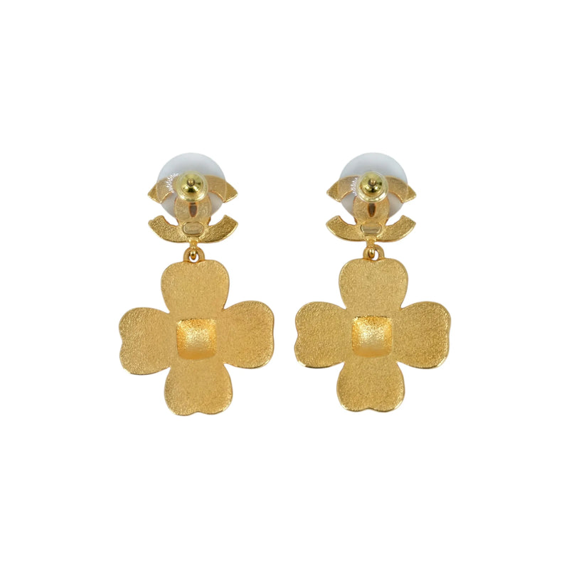 CHANEL Flower Motif Earring L23K - Black × Pink