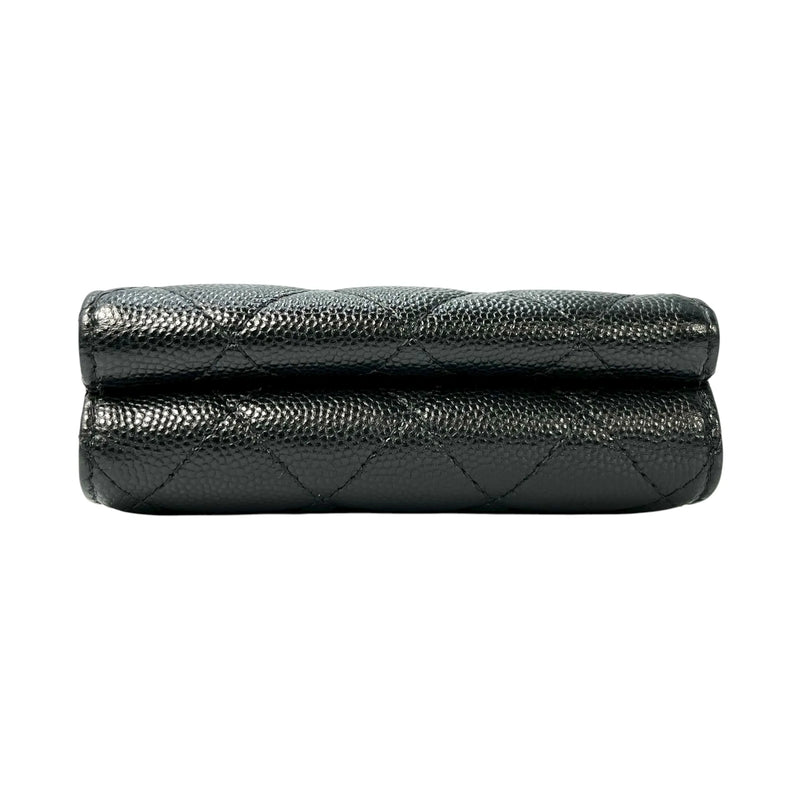 CHANEL Classic Small Flap Compact Wallet Caviar Skin - Black