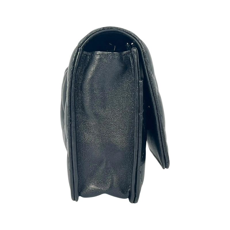 CHANEL Matelasse Lamskin Chain Wallet - Black