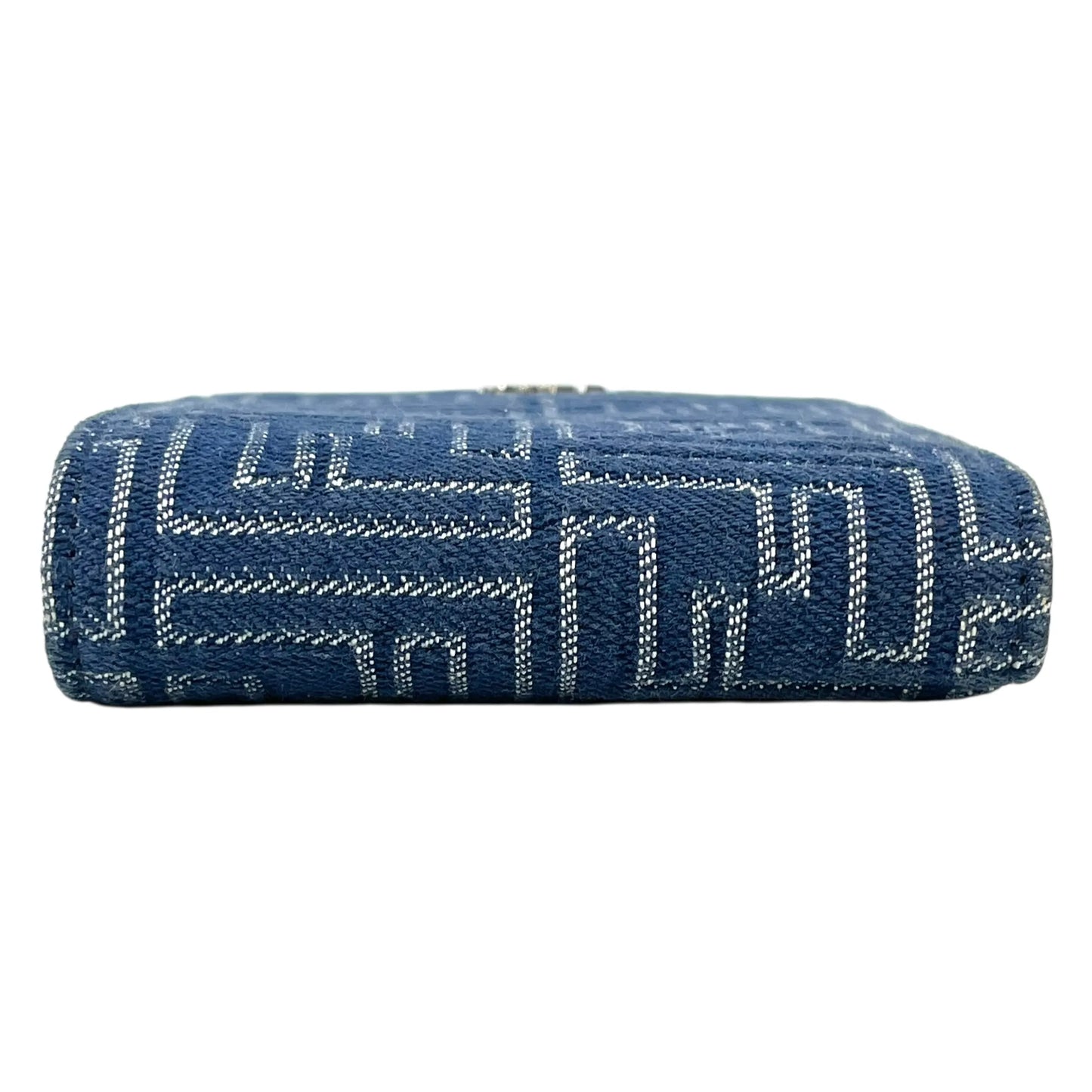 FENDI FF Denim Compact Wallet - Blue