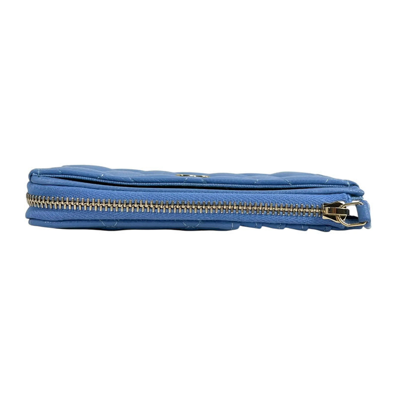 CHANEL Caviarskin Classic Zipped Coin Case - Blue