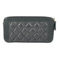CHANEL Caviarskin Boy Double Zip Around Chain Wallet - Black